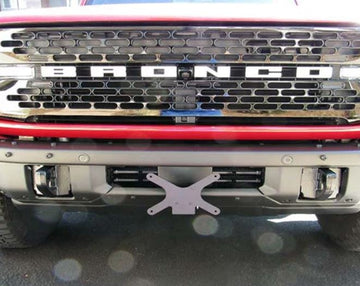 Front License Plate for 2021-2023 Ford Bronco with HD Modular Bumper WITHOUT ACC