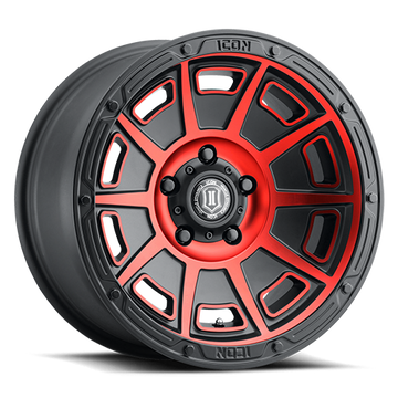 ICON Victory Wheel | Satin Black Red 17x8.5 / 6x5.5 / 0MM / 4.75" BS