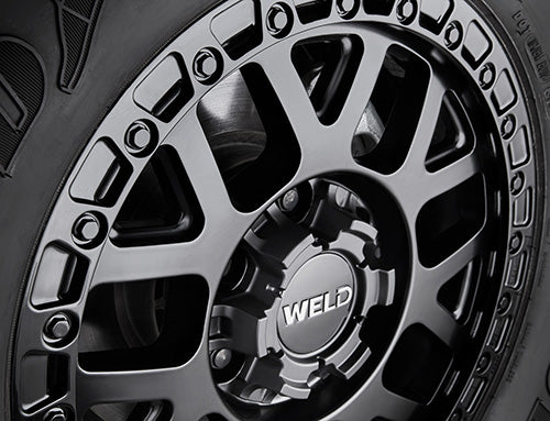 BRONCO 17"X8.5" WELD WHEEL - BLACK  SINGLE WHEEL