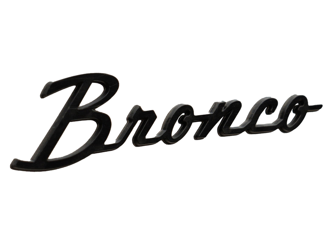 2021+ Bronco Classic Script Fender Badge Kit - MATTE BLACK