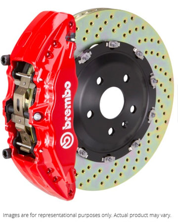 Brembo 22+ Bronco Raptor Front GT BBK 6 Piston Cast 2pc 380x34 2pc Slotted TY3 - Red