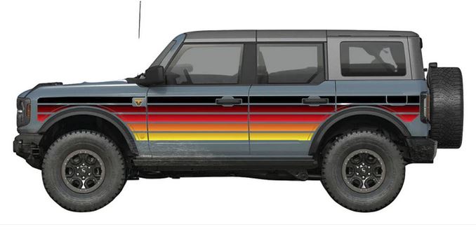 MEK Removable Trail Armor: Bronco Sunset Stripes