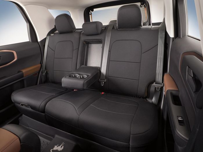 Seat Covers - Neoprene, Rear 60/40 with Center Armrest, Black