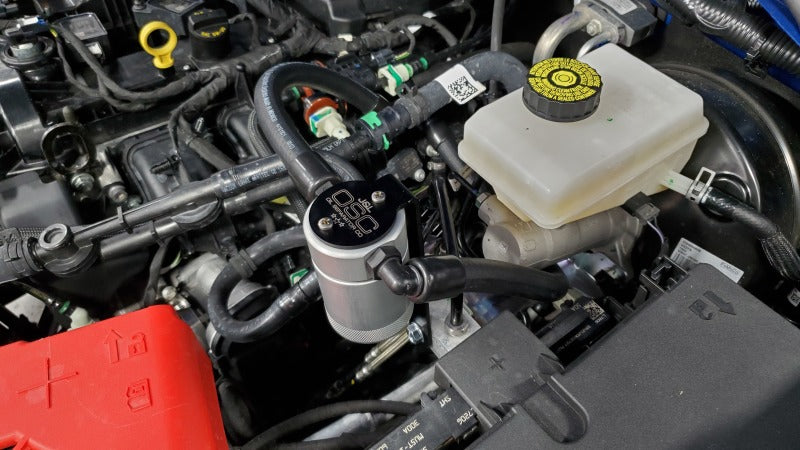 J&L Ford Bronco 2.3L EcoBoost Oil Separator 3.0 Passenger Side - Clear Anodized