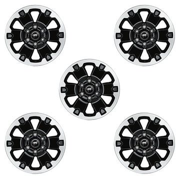 18" BLACK MACHINED FACE WHEEL KIT