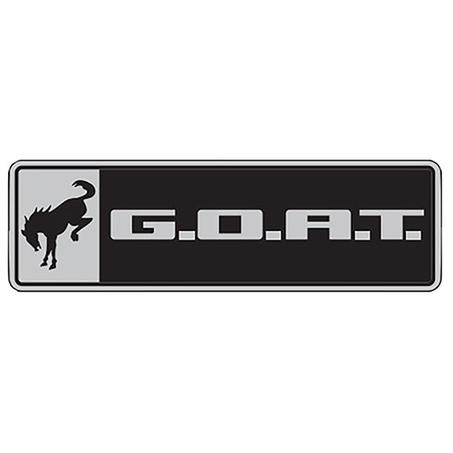 BRONCO/BRONCO SPORT G.O.A.T. BADGE - BLACK/CHROME