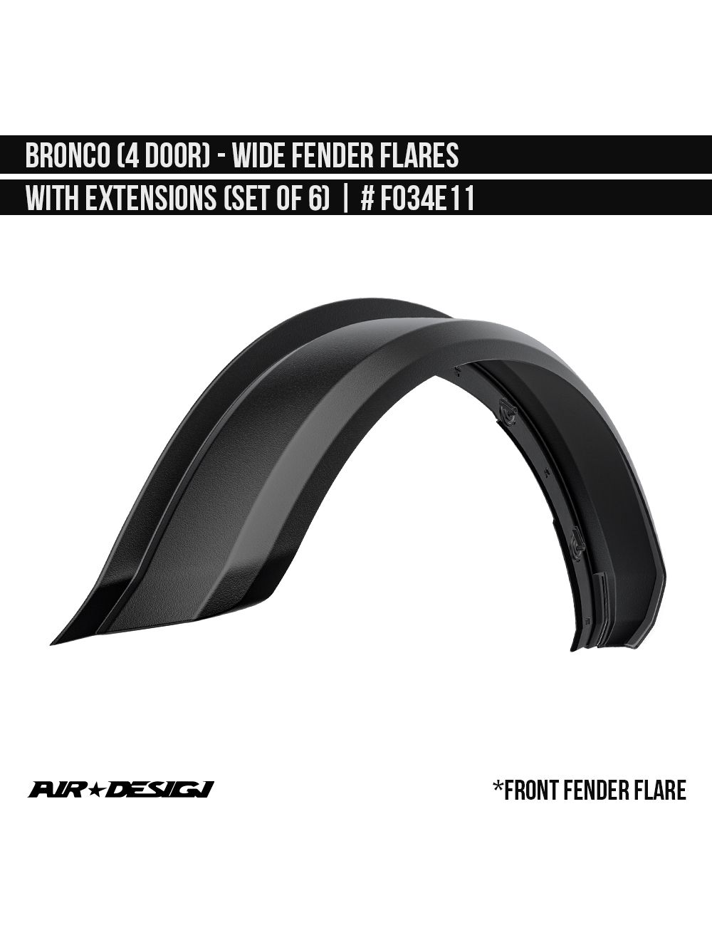 Air design wide fender flare kit 4 door