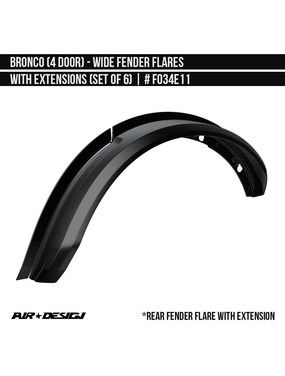 Air design wide fender flare kit 4 door