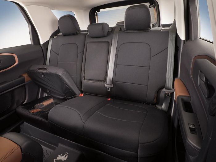 Seat Covers - Neoprene, Rear 60/40 with Center Armrest and Under Seat Storage, Black