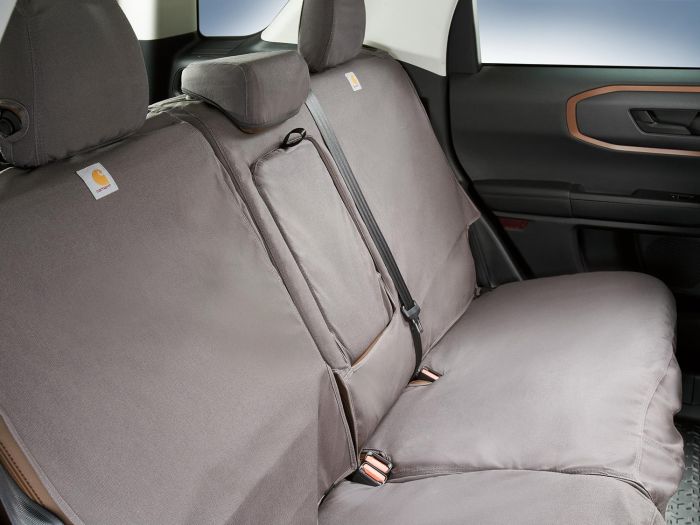 Seat Covers - Carhartt Protective Seat Covers by Covercraft, Rear 60/40, Pebble Grey