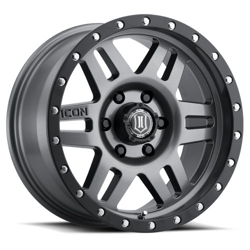 ICON Six Speed Wheel | Gun Metal 17x8.5 / 6x5.5 / 0MM / 4.75" BS