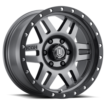 ICON Six Speed Wheel | Gun Metal 17x8.5 / 6x5.5 / 0MM / 4.75" BS