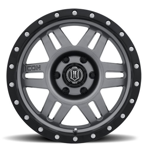 ICON Six Speed Wheel | Gun Metal 17x8.5 / 6x5.5 / 0MM / 4.75" BS