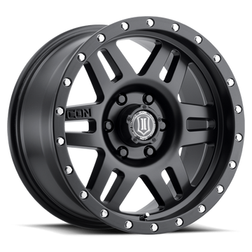 ICON Six Speed Wheel | Satin Black 17x8.5 / 6x5.5 / 0MM / 4.75" BS