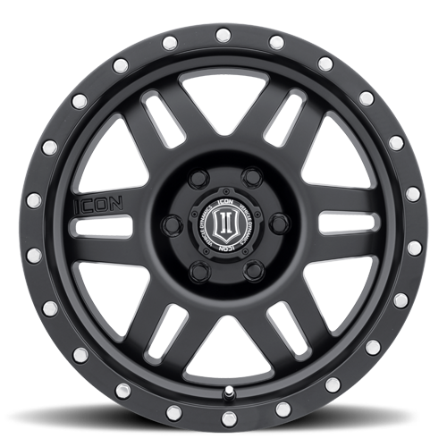 ICON Six Speed Wheel | Satin Black 17x8.5 / 6x5.5 / 0MM / 4.75" BS