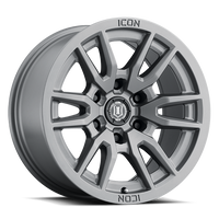 ICON Vector 6 Wheel | Titanium 17x8.5 / 6x5.5 / 0MM / 4.75" BS