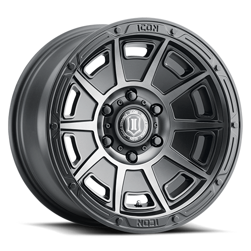 ICON Victory Wheel | Smoked Satin Black Tint 17x8.5 / 6x5.5 / 0MM / 4.75" BS