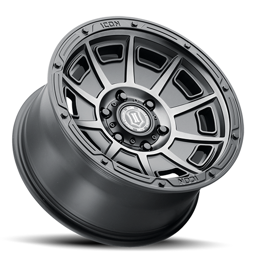 ICON Victory Wheel | Smoked Satin Black Tint 17x8.5 / 6x5.5 / 0MM / 4.75" BS