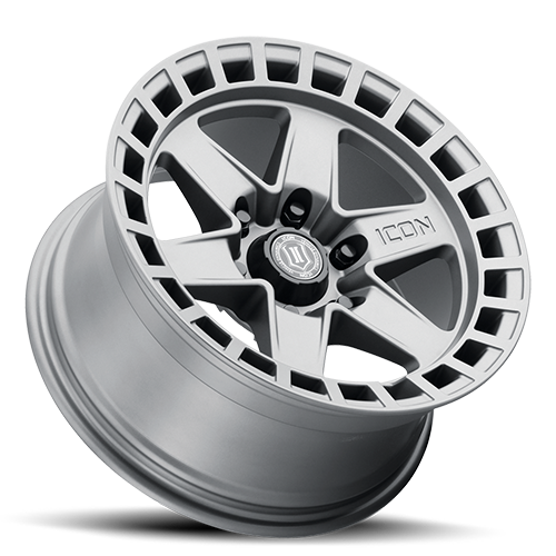 ICON  Raider Wheel | Titanium 17x8.5 / 6x5.5 / 0MM / 4.75" BS