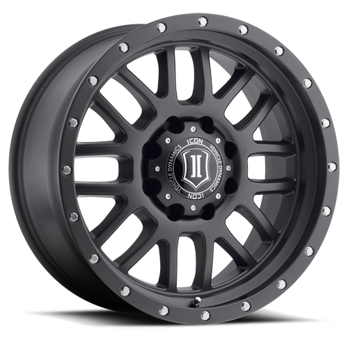 ICON 17x8.5 Alpha Black Wheel